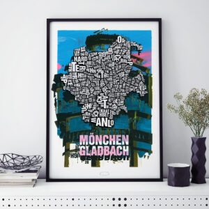 Buchstabenort Mönchengladbach Wasserturm Kunstdruck