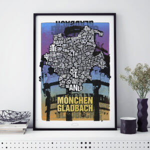 Buchstabenort Mönchengladbach Wasserturm Kunstdruck