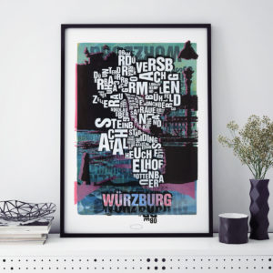 Buchstabenort Würzburg Altstadt Kunstdruck