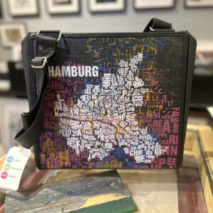 Aktentasche Buchstabenort Hamburg Unikat Siebdruck Sonderauflage